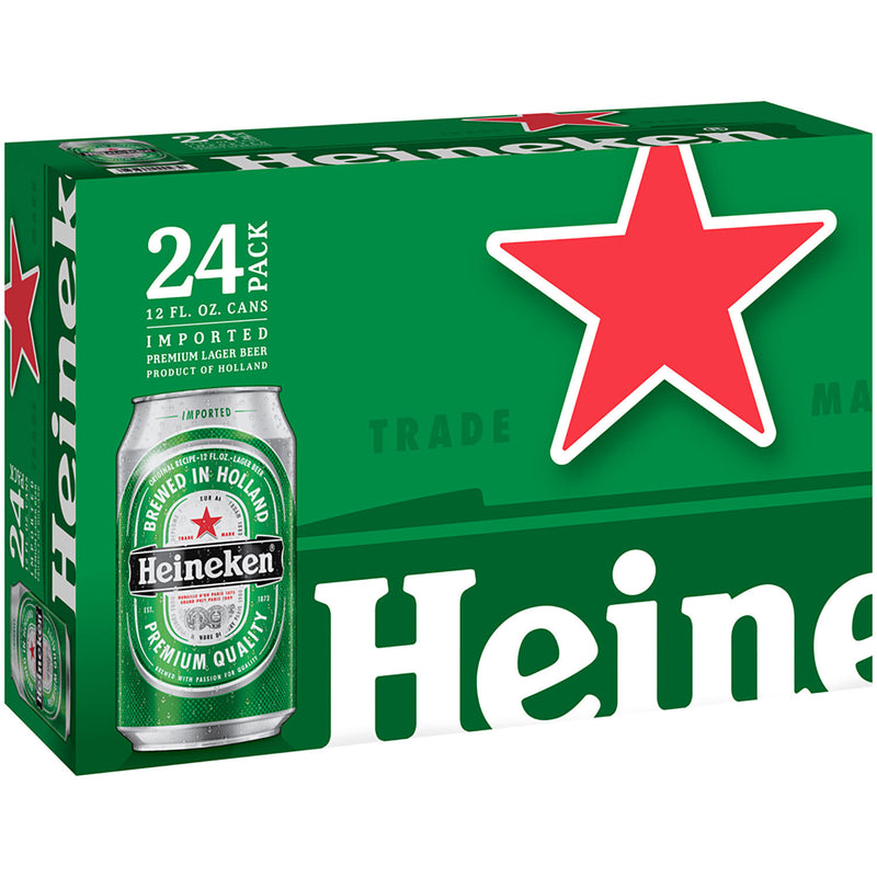 Caja de cerveza en lata heineken