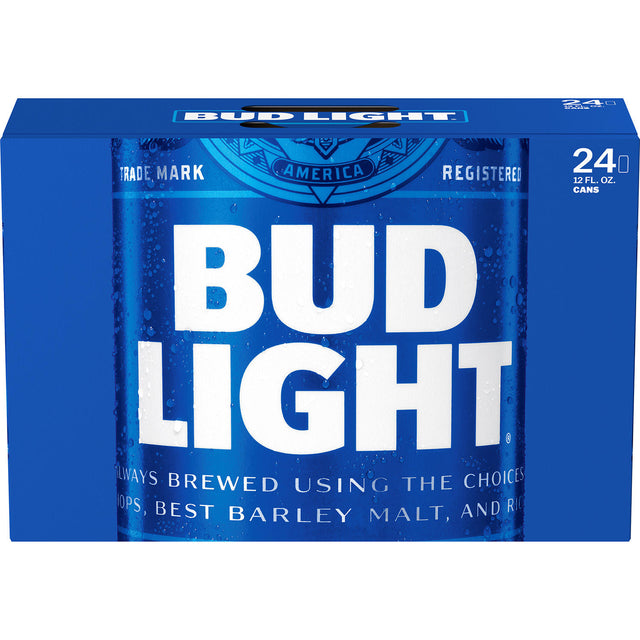 Caja de cerveza en lata bud light