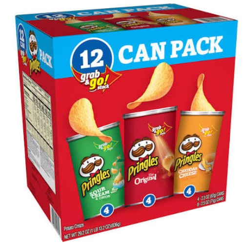Caja de Papas Pringles 12 latas